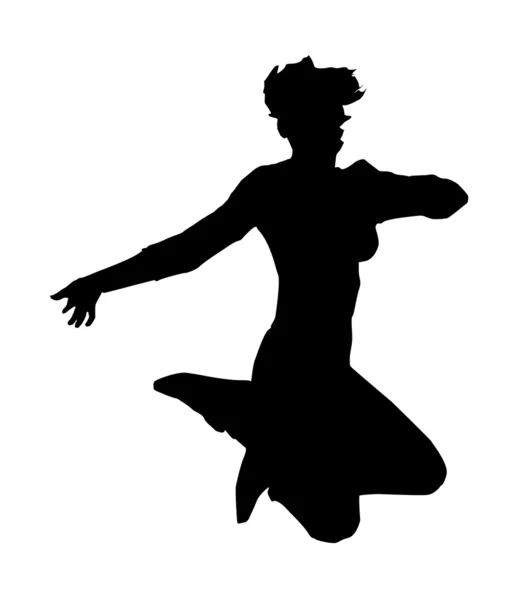 Girl jumps — Stock Photo, Image