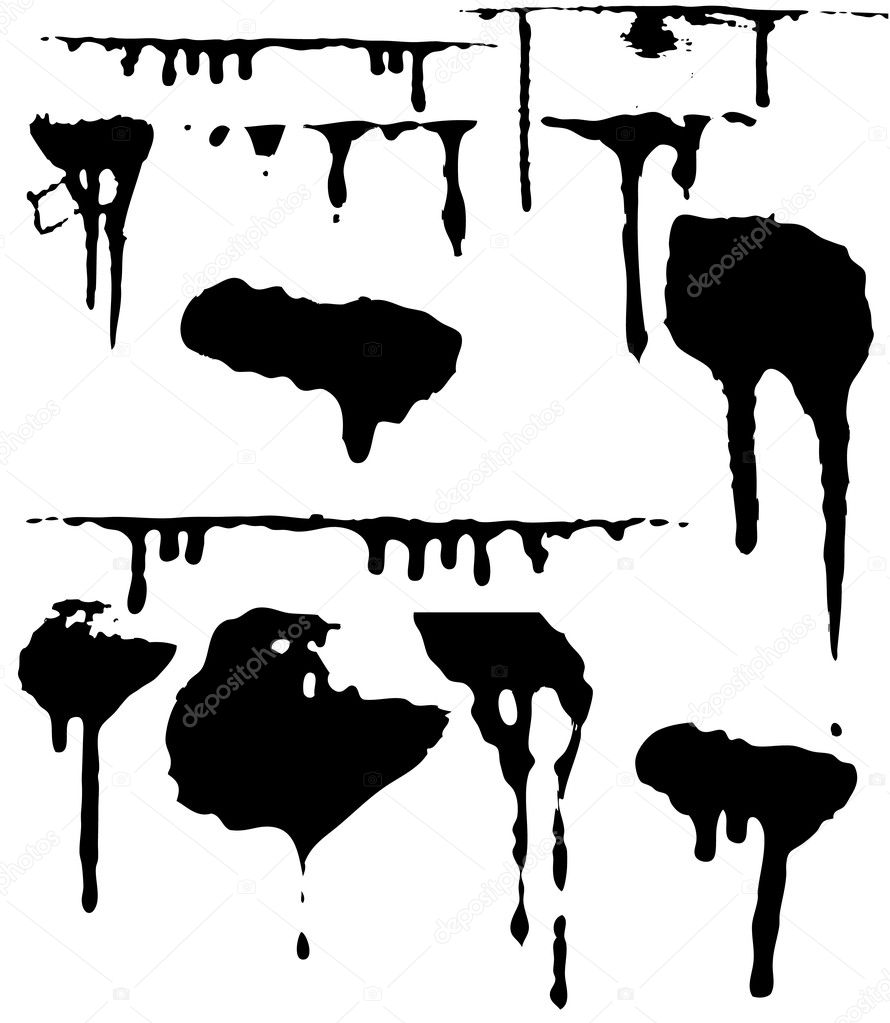 Ink splat designs in black and white