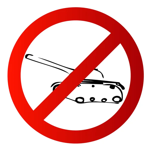 Geen tanks toegestaan — Stockfoto