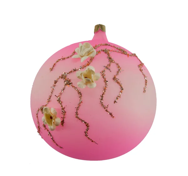 Růžové vánoční koule — Stock fotografie