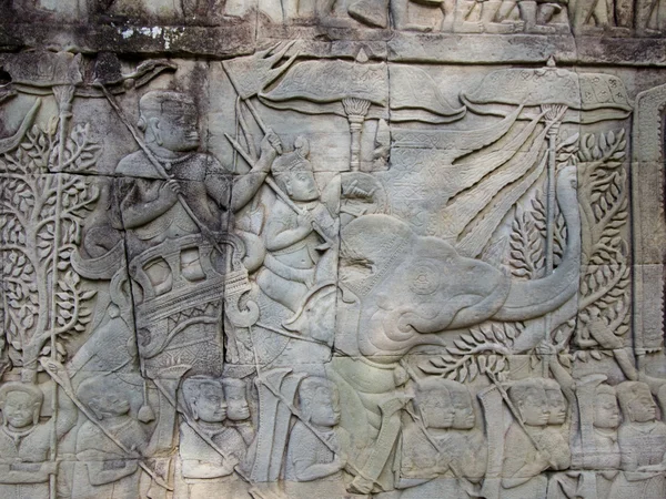 Cambodian temple warriors — Stock Photo, Image
