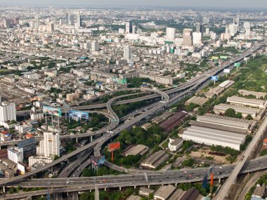 Bangkok view from the top point clipart