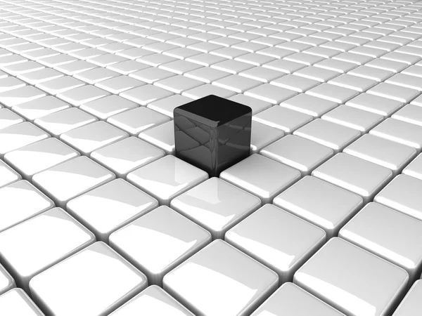 Black box and white boxes — Stock Photo, Image