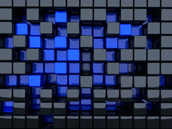 Caixas pretas e buracos azuis — Fotografia de Stock