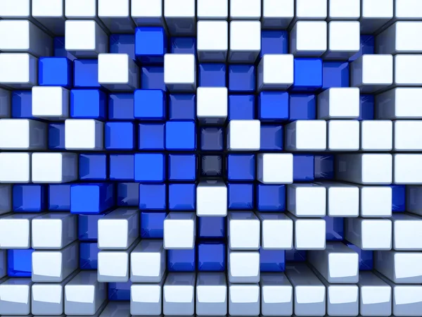 Weiße Boxen und blaue Gruben — Stockfoto