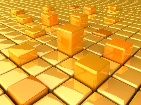 Boxes golden background — Stock Photo, Image