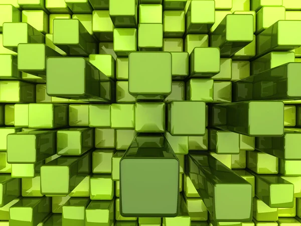 Muchas cajas verdes — Foto de Stock