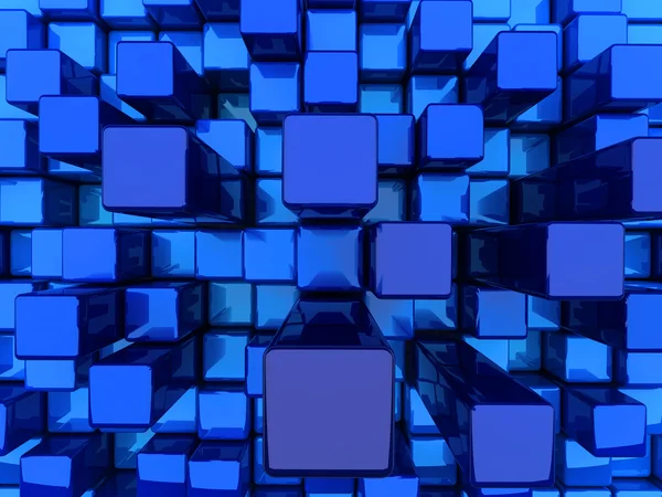 Vele blauwe dozen — Stockfoto