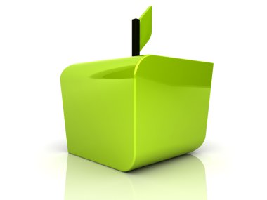 Green apple clipart