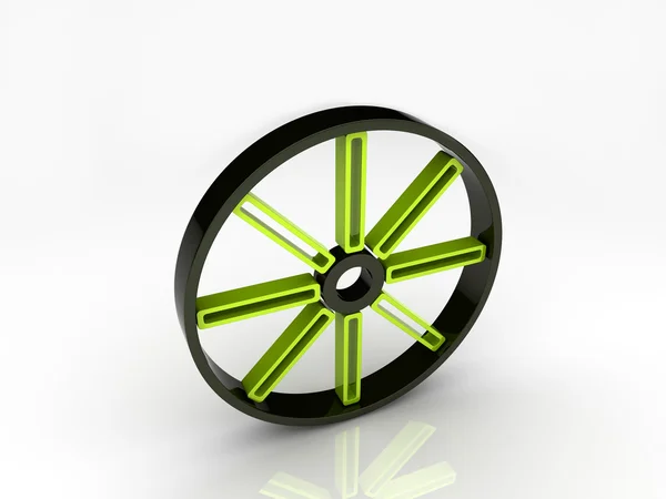 Groene wiel — Stockfoto
