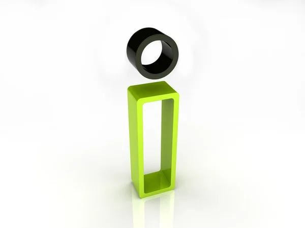 Informacje o symbolu (zielony) — Zdjęcie stockowe