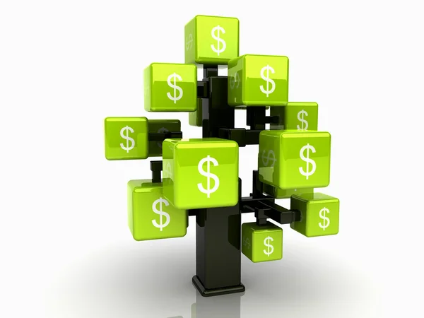 Green money tree — Stock Photo, Image