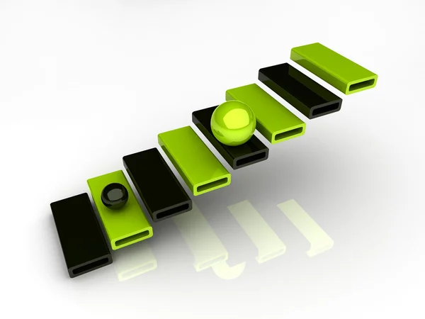Illustration of steps with holes — Stock Photo, Image