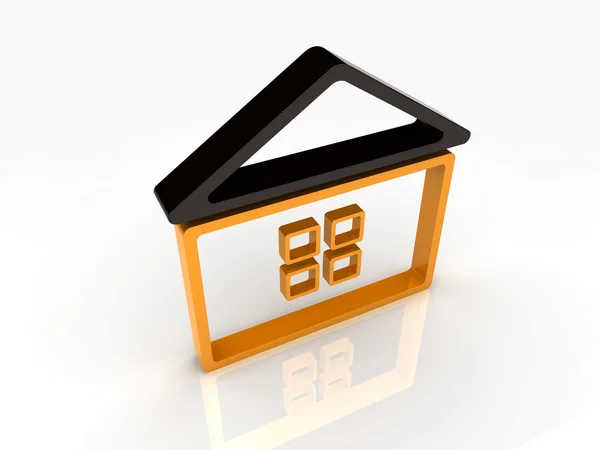Narancssárga ház — Stock Fotó