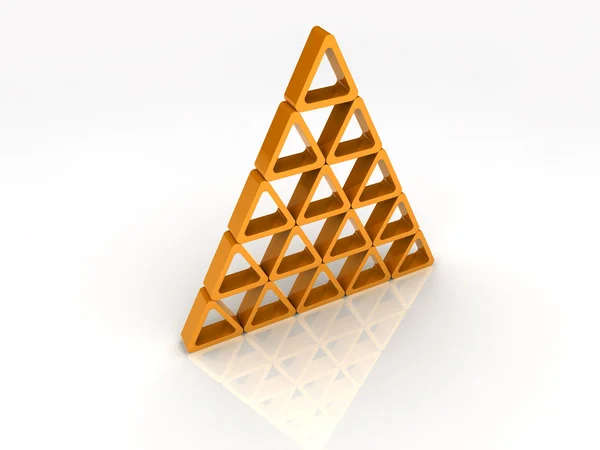 Piramide astratta arancione — Foto Stock