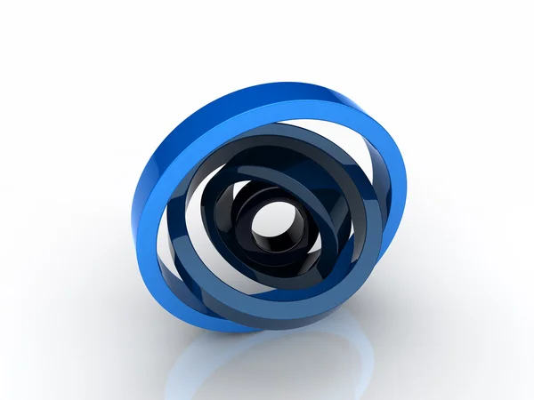 Illustration of abstract rotated circles — Stockfoto
