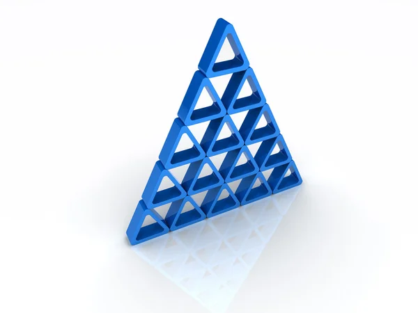 Pyramide abstraite bleue — Photo