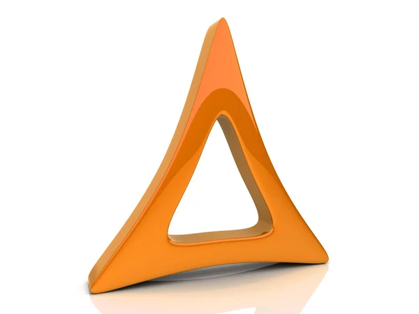 Symbol pomarańczowy trójkąt — Zdjęcie stockowe