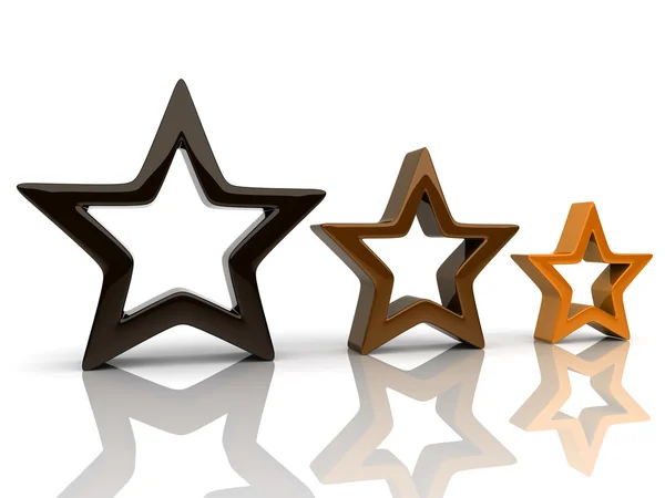 stock image Three orange stars 2