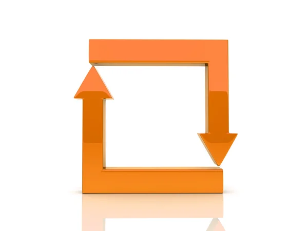 Frecce angolari arancioni in ciclo — Foto Stock