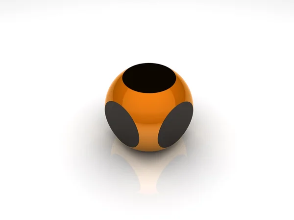 Narancssárga furcsa gömb — Stock Fotó