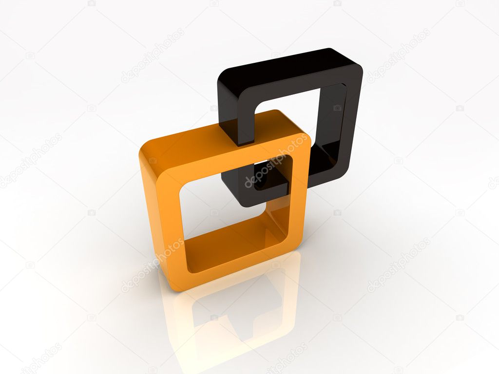 Orange and black square union