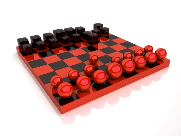 분야와 큐브 체스 — 스톡 사진