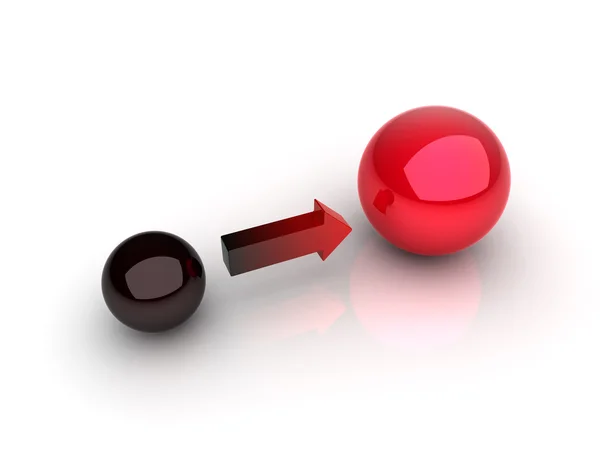 Black and red sphere — Stock Photo, Image