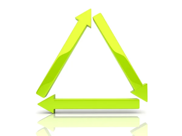 Arrows triangle — Stock Photo, Image