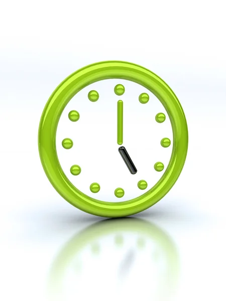 Relógio verde abstrato — Fotografia de Stock