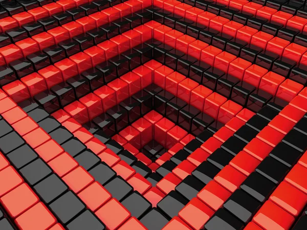 Fondo rojo abstracto con foso — Foto de Stock