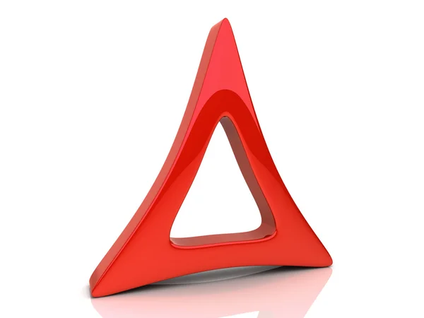 Rood driehoekje — Stockfoto