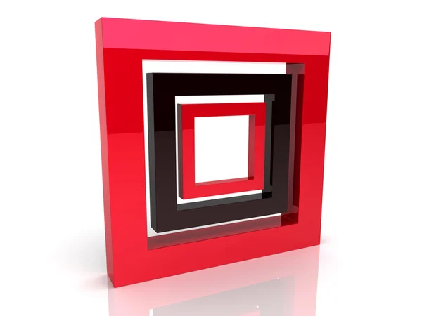 Quadro vermelho abstrato — Fotografia de Stock