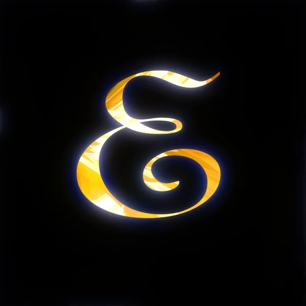 Золотая буква E — стоковое фото