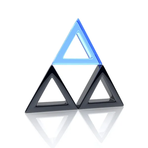 Unieke glazen driehoek — Stockfoto
