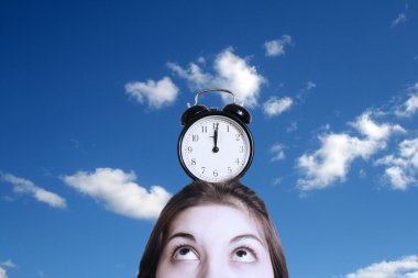 Time and the sky. clipart