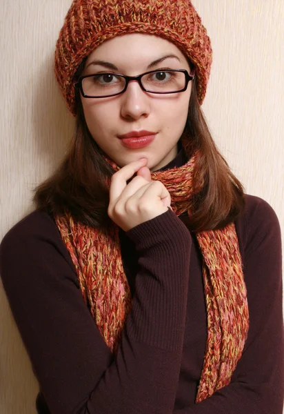 Cap, scarf and glasses. Stock Picture