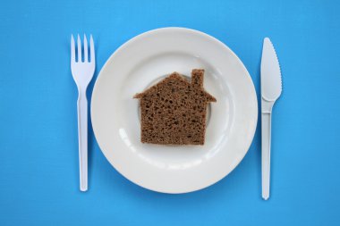 The house from bread. clipart