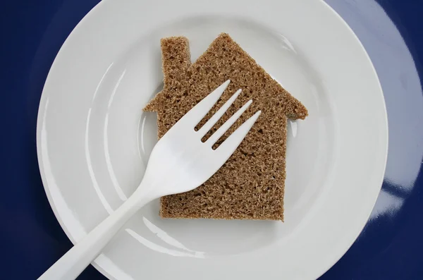 The house from bread. — Stock Photo, Image