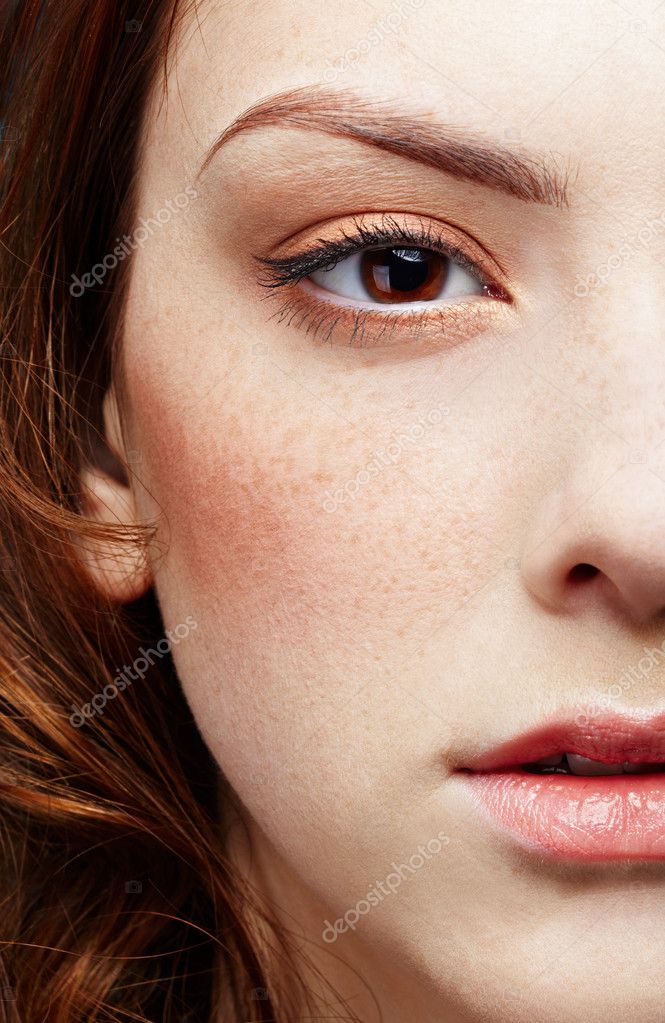 Girl's half-face portrait — Stock Photo © zastavkin #2677101