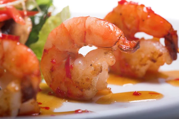 Appetizer with shrimps — Stock Photo, Image