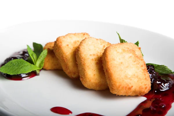 Sweet fried cheese Royalty Free Stock Photos
