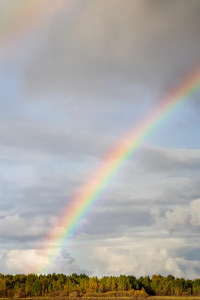 Landscape with rainbow — Stock Photo, Image