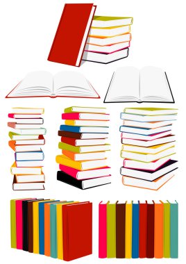 Books collection clipart