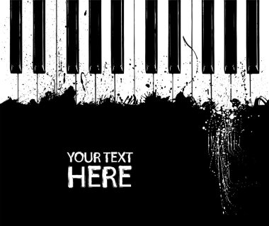 Dirty piano keys clipart