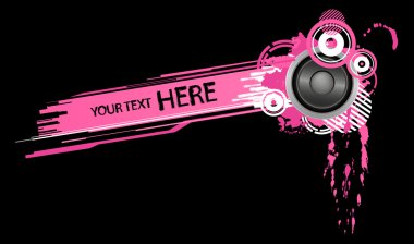 Grunge speaker design clipart