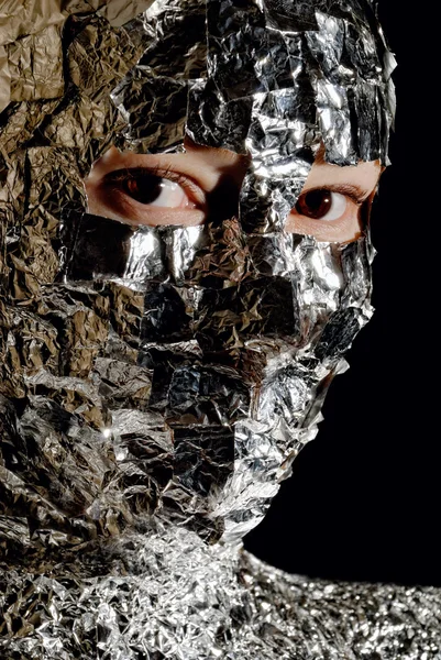 stock image Woman with a foil