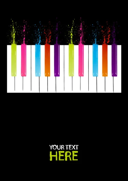 スペクトルのピアノのキー — ストックベクタ