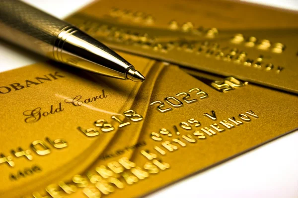 Χρυσό τραπεζική κάρτα — Φωτογραφία Αρχείου