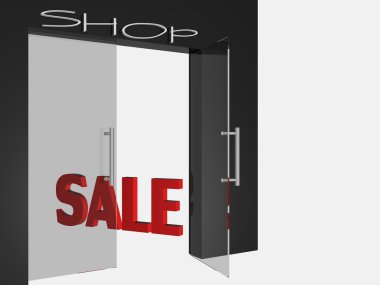 Shop open door clipart